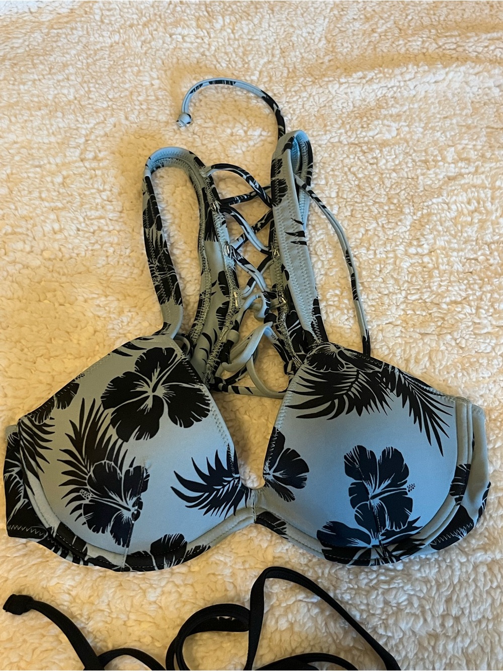 Victoria’s Secret PINK Floral Strappy Push-Up Bikini Top